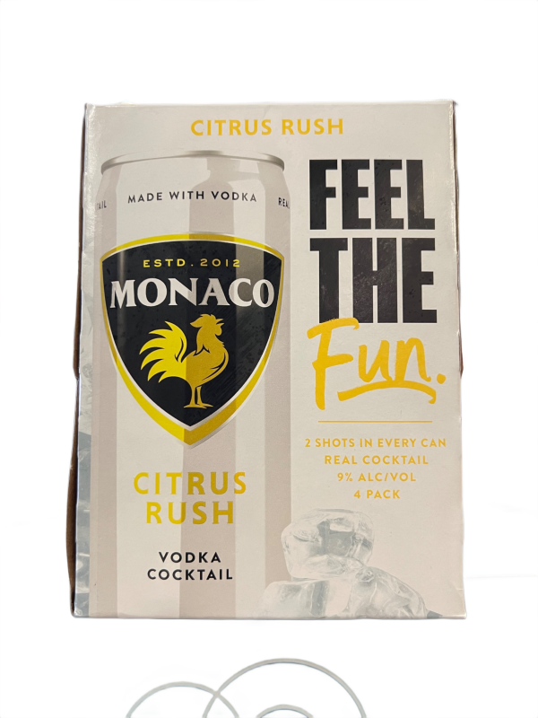 Monaco Citrus Rush 4 Pack Can 12oz