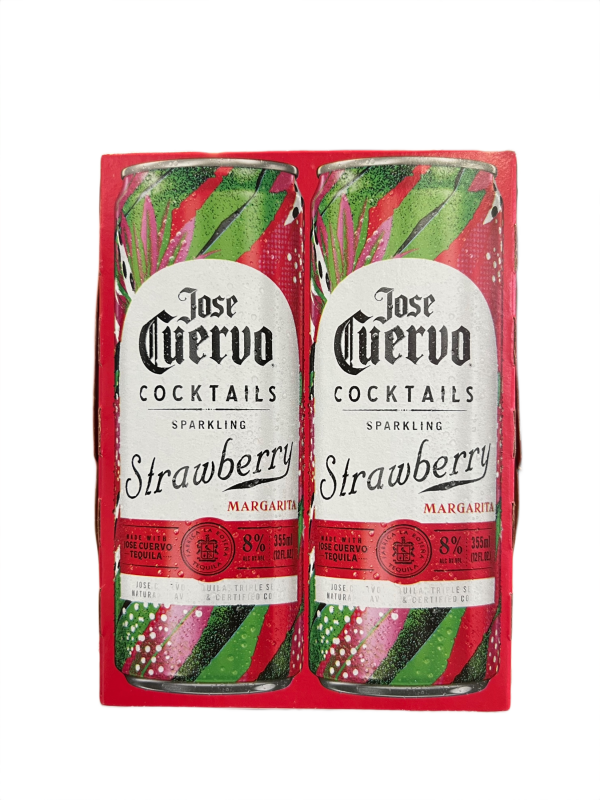 Jose Cuervo Sparkling Cocktails Strawberry 4 Pack 12oz