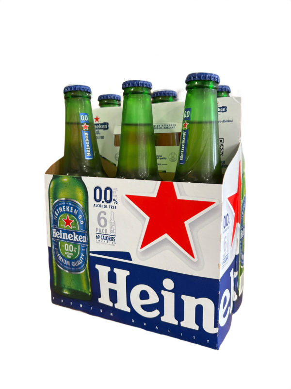 Heineken 0.0% Alcohol Free 6 Pack Bottle 12oz