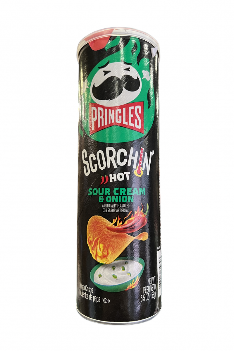 Pringles Potato Crisps Scorchin' Hot Sour Cream & Onion 5.5oz