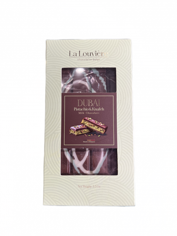 La Louviere Pistachio & Knafeh Milk Chocolate