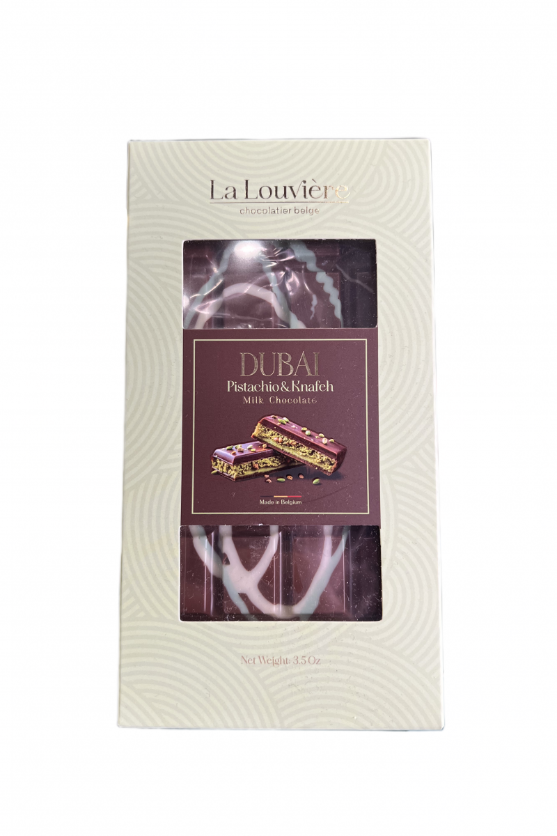 La Louviere Pistachio & Knafeh Milk Chocolate