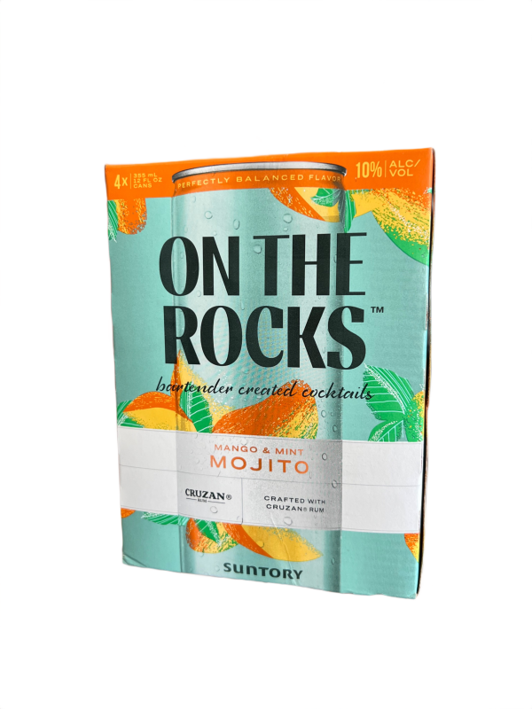 On The Rocks Cocktails Mango & Mint Mojito 4 Pack 12oz