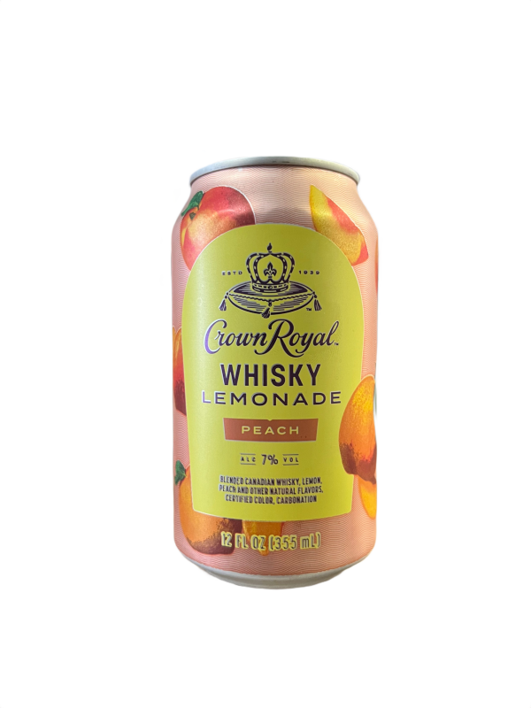 Crown Royal Whisky Lemonade - Peach Can Single 12oz
