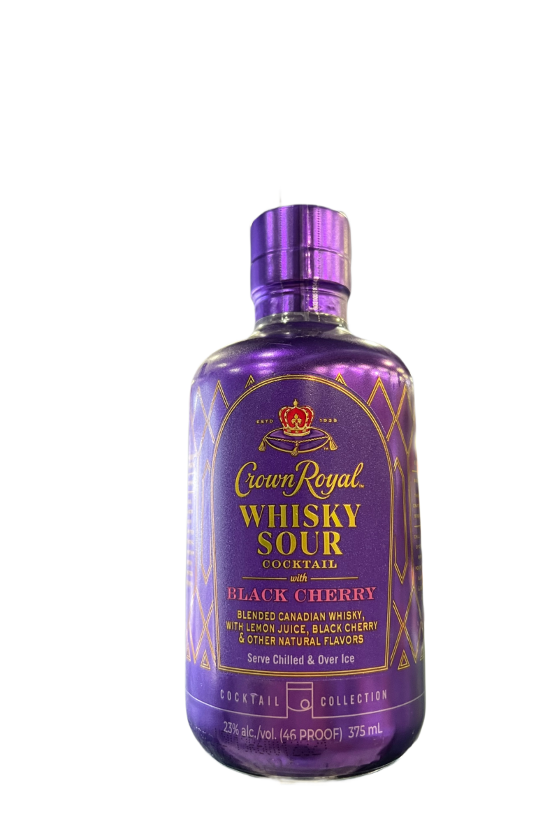 Crown Royal Whiskey Sour Cocktail With Black Cherry 375ml