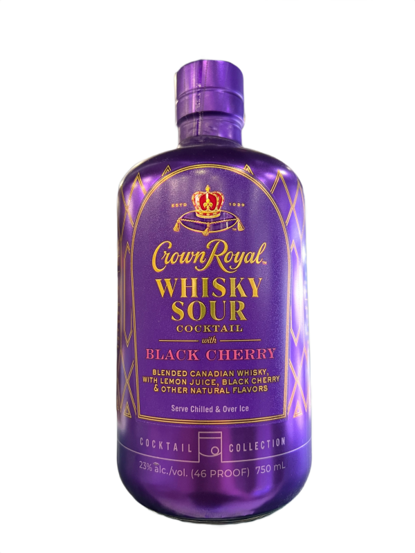 Crown Royal Whiskey Sour Cocktail With Black Cherry 750ml