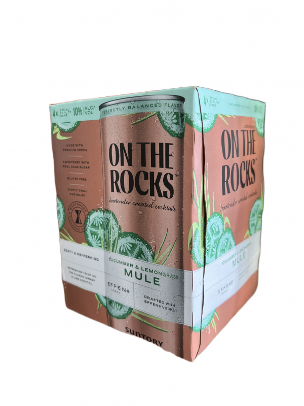 On The Rocks Cocktails Cucumber & Lemongrass Mule 4 Pack 12oz