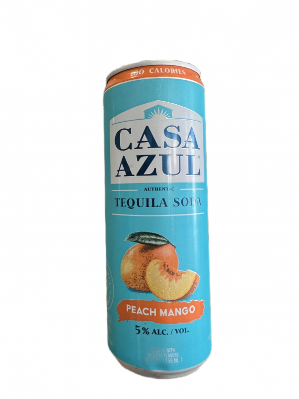 Casa Azul Tequila Soda Peach Mango Single Can 12oz