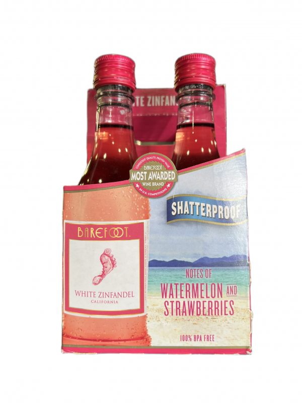 Barefoot White Zinfandel 4 Pack 187ml
