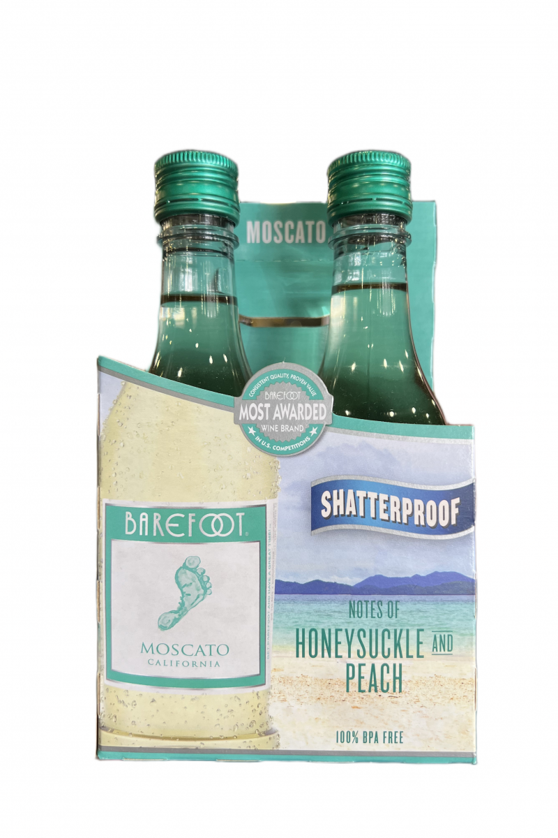 Barefoot Moscato 4 Pack 187ml