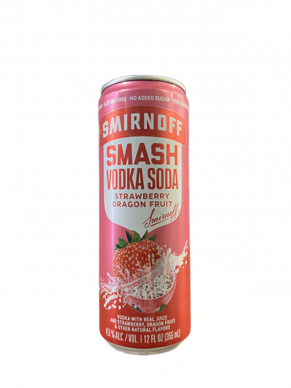 Smirnoff Smash Vodka Strawberry Dragon Fruit Can 12oz