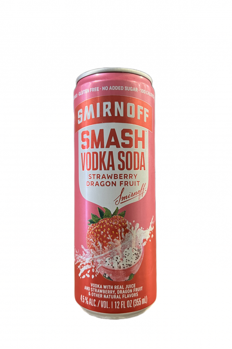 Smirnoff Smash Vodka Strawberry Dragon Fruit Can 12oz