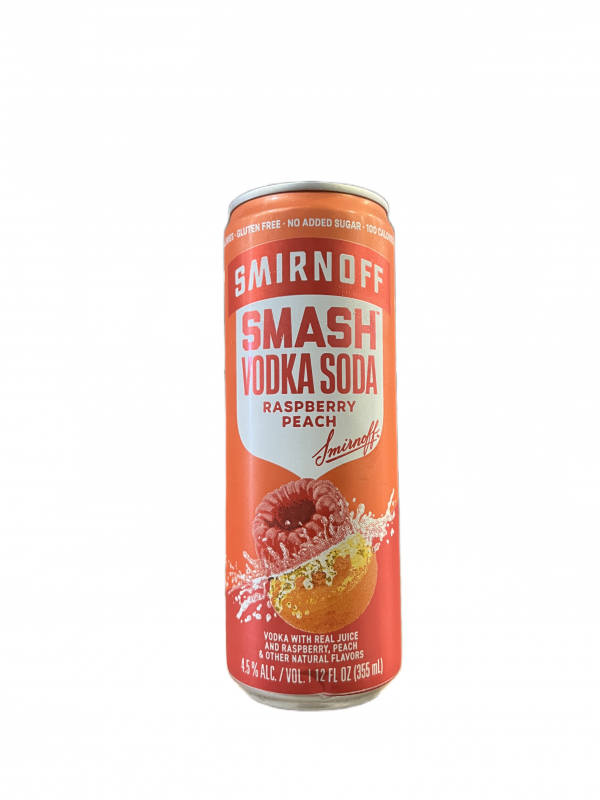 Smirnoff Smash Vodka Raspberry Peach Can 12oz