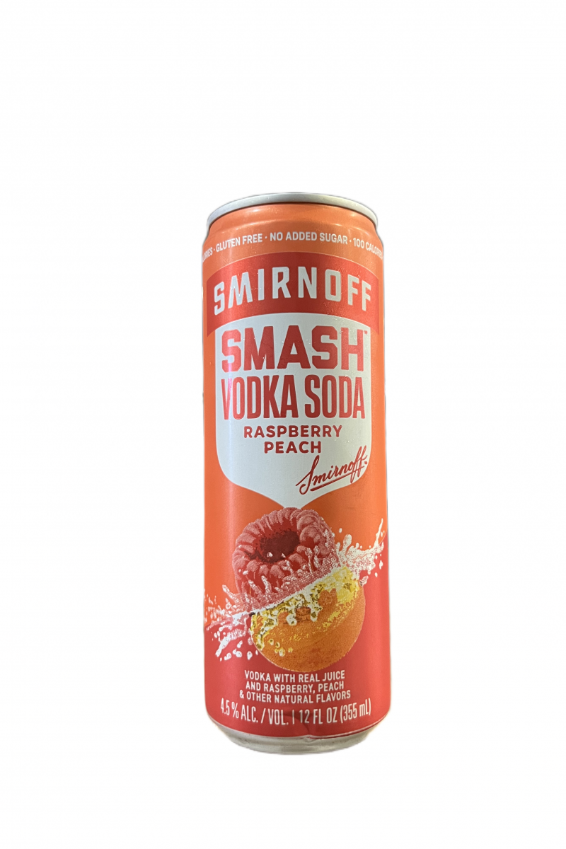 Smirnoff Smash Vodka Raspberry Peach Can 12oz