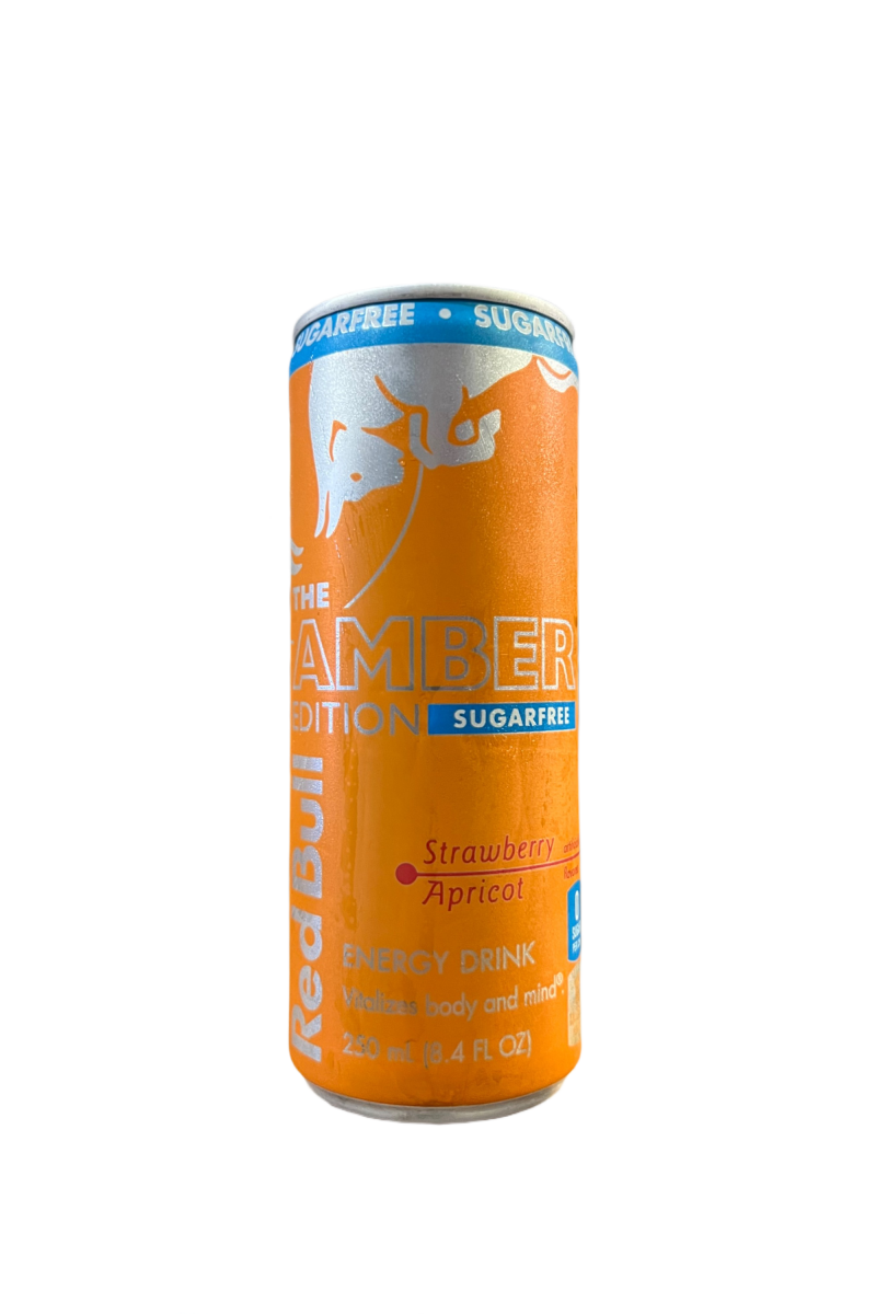 Redbull Energy Drink Amber Edition Sugar Free Strawberry Apricot 8.4oz