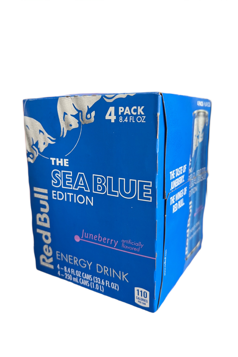 Redbull Energy Drink Sea Blue Edition Juneberry 4 Pack 8.4oz