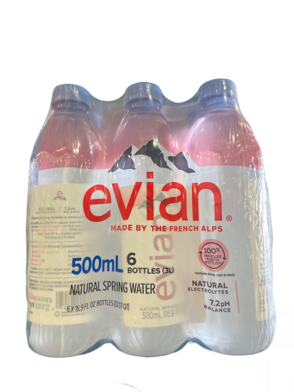 Evian Water 6 Pack 500ml