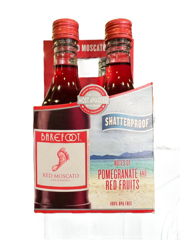 Barefoot Red Moscato 4 Pack 187ml