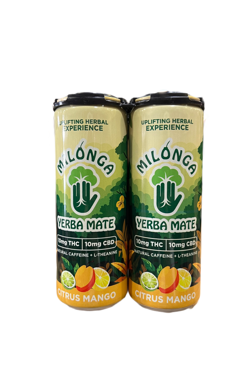 Milonga Yerba Mate 4pk 10mg THC Citrus Mango
