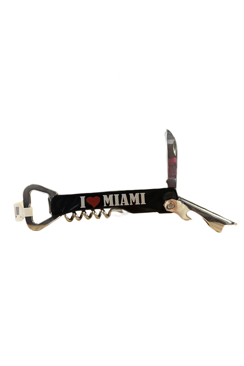 I <3 MIAMI Black Bottle Opener