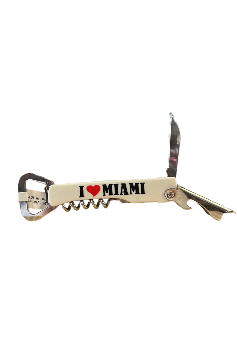 I <3 MIAMI White Bottle Opener