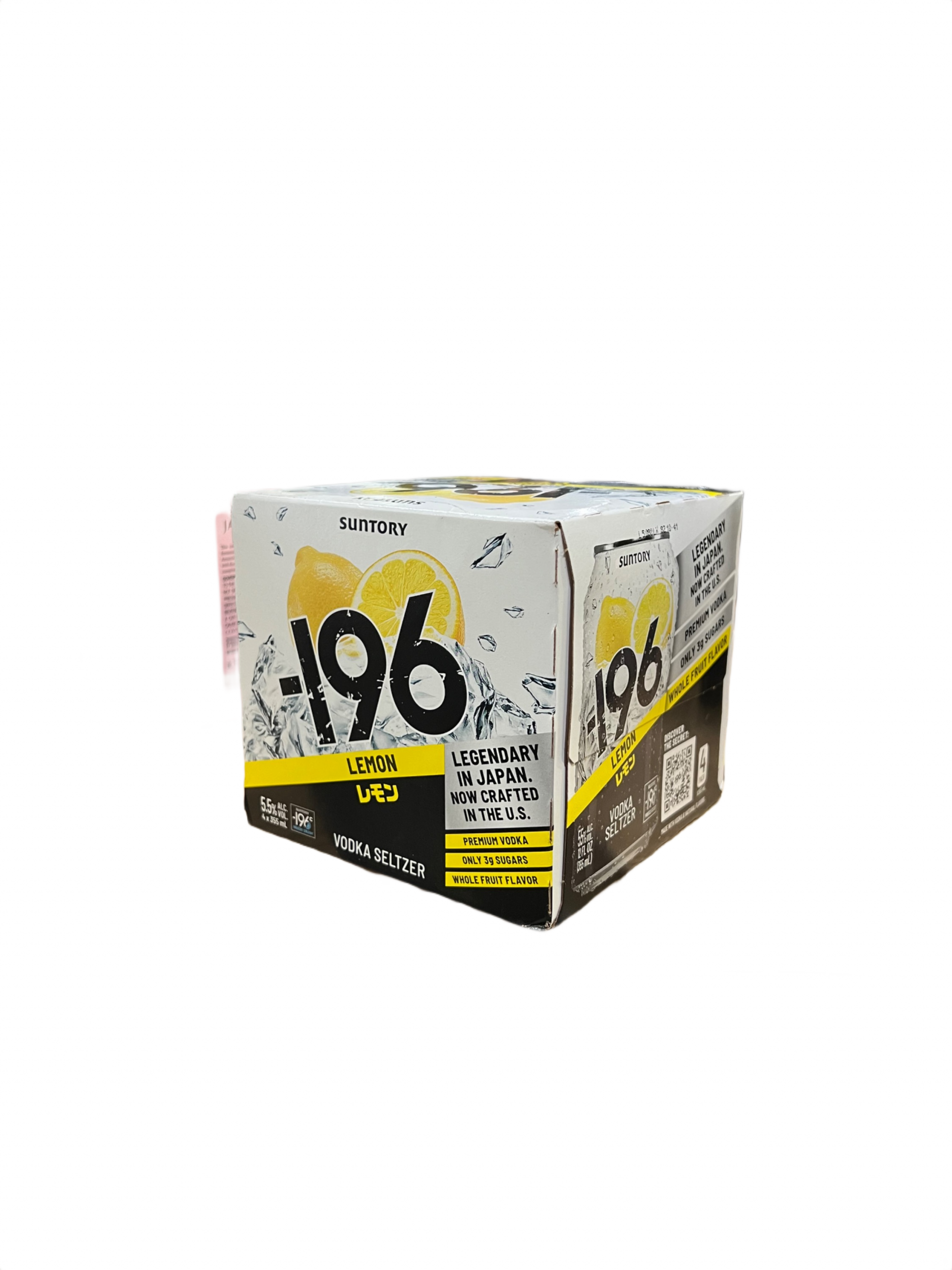 -196 Vodka Seltzer Lemon 12oz 4 Pack