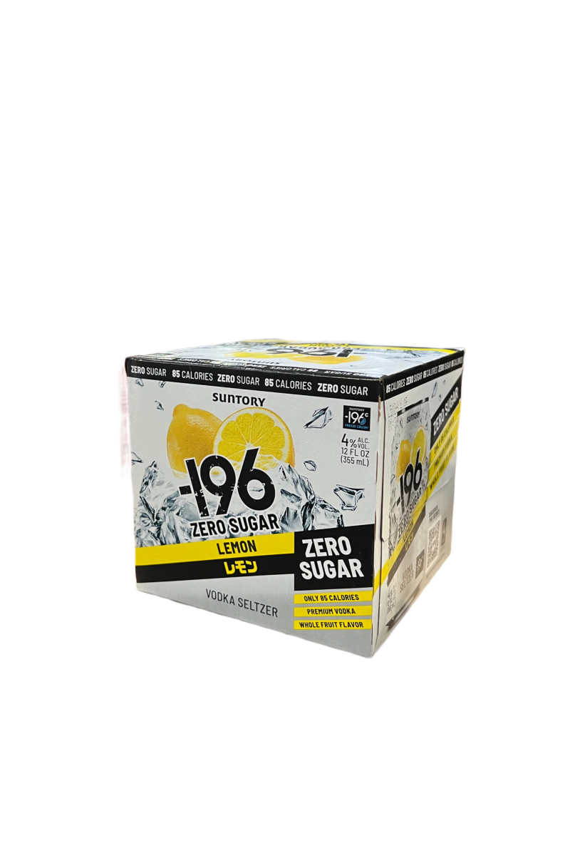 -196 Vodka Seltzer Lemon Zero Sugar 12oz 4 Pack