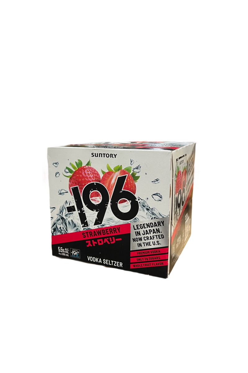 -196 Vodka Seltzer Strawberry 12oz 4 Pack