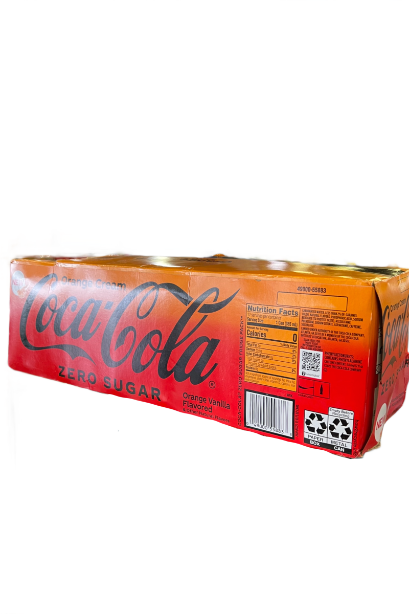 tempImagedbDFHE Coca Cola Orange Cream Zero 12 Pack Can 12oz