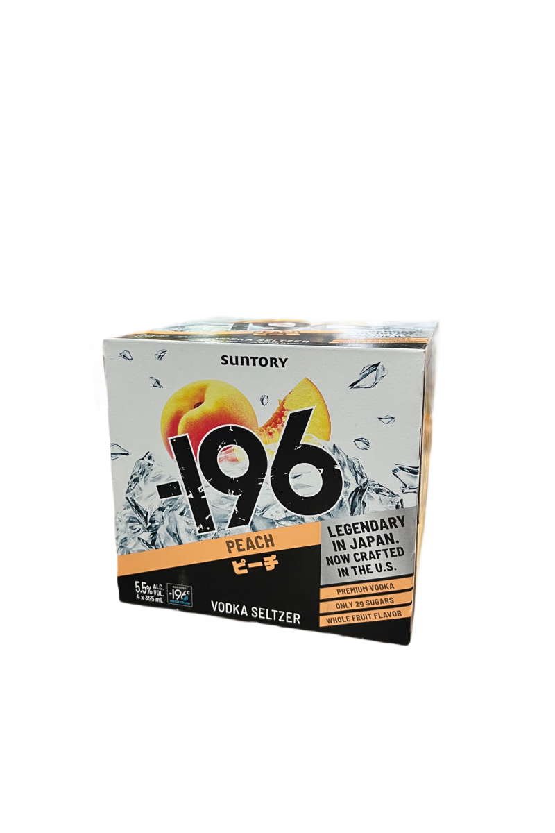 -196 Vodka Seltzer Peach 12oz 4 Pack